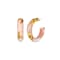 14K Yellow Gold Over Sterling Silver Small Gold Leaf Acrylic Hoops in
Rose Gold Color