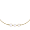 Graduating Freshwater Pearl Necklace In 18K Gold Over Bronze