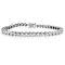 Bezel-Set CZ Tennis Bracelet In White Rhodium Over Brass