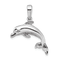 Rhodium Over Sterling Silver Polished Dolphin Pendant