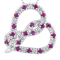 White Diamond and Ruby Rhodium over Sterling Silver Heart Pendant with
Cable Chain, 0.50ctw.