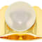 Pearl Solitaire Ring In 18K Gold Over Sterling Silver