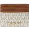 Michael Kors Jet Set Travel Large MK Logo Card Case Holder in Vanilla