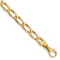 14k Yellow Gold 6.5mm Hand-Polished Fancy Open Link Bracelet
