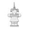 Rhodium Over 14K White Gold Satin Girl Hugs Charm