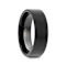 SAN ANTONIO Flat Black Tungsten Carbide Band with Brushed Finish 7mm