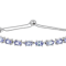 Tanzanite Bolo Tennis Bracelet In Sterling Silver 6.39ctw