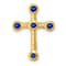 10k Yellow Gold 0.29 ctw Sapphire Cross Slide Pendant