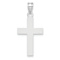 Rhodium Over 14k White Gold Polished Cross Charm