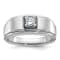 Rhodium Over 10K White Gold Men's Diamond Ring 0.34ctw