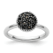 Rhodium Over Sterling Silver Stackable Expressions Marcasite Ring