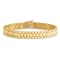 14K Yellow Gold Men's Satin and Polished 8-inch Link Bracelet