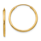 14K Yellow Gold Endless Hoop Earrings