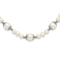 Rhodium Over Sterling Silver 6-9mm Freshwater Cultured Pearl 5-station Necklace