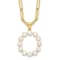 Gold Tone Sterling Silver 3-5.5mm Freshwater Cultured Pearl LETTER O
18-inch Necklace