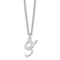 Rhodium Over Sterling Silver Letter Z  Initial Necklace