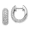 Rhodium Over 14K White Gold Lab Grown Diamond SI1/SI2, G H I, Hinged
Hoop Earrings