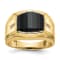 10K Yellow Gold Men's Diamond and Black Onyx Ring