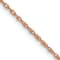 14k Rose Gold 0.7mm Solid Cable 24 Inch Chain