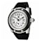 GlamRock Miami Black Unisex Silicone White Dial Stainless Steel Watch