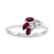 0.28ctw Ruby and Diamond Ring in 14k White Gold