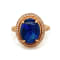 5.05 Ctw Australian Opal and 0.57 Ctw White Diamond Ring in 18K YG