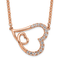 14K Rose Gold Lab Grown Diamond VS/SI GH, Intertwined Hearts Necklace
