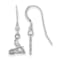 Rhodium Over Sterling Silver MLB LogoArt St. Louis Cardinals Dangle Earrings