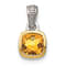 Rhodium Over Sterling Silver with 14k Accent Citrine Pendant