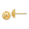 14k Yellow Gold 8mm Diamond-Cut Domed Stud Earrings