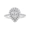 1.09ctw Diamond Engagment Ring in 18k White Gold