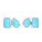 Turquoise Two-Stone Stud Earrings In Sterling Silver