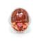 25.39 Ctw Tourmaline and 0.79 Ctw White Diamond Ring in 14K 2-Tone