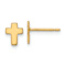 14k Yellow Gold Polished Cross Stud Earrings