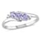 Tanzanite and Diamond 10K White Gold Ring 0.34ctw
