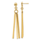 14k Yellow Gold Polished 3 Bar Dangle Earrings