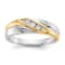 14K Two-tone Yellow and White Gold Lab Grown Diamond Men's Ring