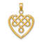 10K Yellow Gold Small Celtic Knot Heart Charm