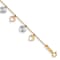 14K Tri-Color Heart Bracelet