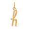 10K Yellow Gold Polished Letter h Initial Charm