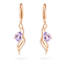 Purple Amethyst 14K Rose Gold Over Sterling Silver Pear Drop Earrings