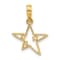 14k Yellow Gold Polished Stars Pendant