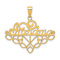 14k Yellow Gold GRANDMA Birthstone Charm Holder Pendant