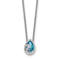 Rhodium Over Sterling Silver Crystal Double Ocean Wave 16 + 2 Inch
Extension Necklace