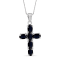 Black Sapphire Rhodium Over Sterling Silver Pendant with Chain 1.68ctw
