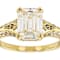 Diamond Simulant, Champagne Diamond And White Zircon Ring In 18K Gold
Over Sterling Silver 3.91ctw