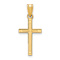 14k Yellow Gold Solid Laser Designed Cross Pendant