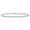 Rhodium Over 14k White Gold Diamond-Cut Quadruple Rope Link Bracelet