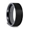 SAN BERNARDINO Brushed Finish Flat Black Titanium Men’s Wedding Band 6mm