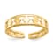 14K Yellow Gold Diamond Shapes Toe Ring